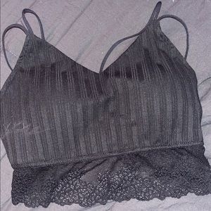 black lace bralette